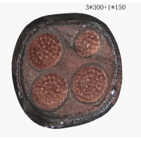 供应翼航线缆YJV22 3*300+1*150 钢带铠装优质电缆  足方足米 保...