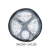 翼航线缆厂家直销ZRYJLV22 0.6/1kV  3*240+1*120阻燃交...