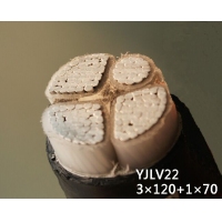 翼航线缆厂家直销YJLV22 0.6/1kV 3*120+1*70铝芯交联聚乙烯...