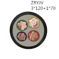 翼航正品优质线缆ZRYJV  0.6/1kV 3x120+1x70阻燃交联聚乙烯...