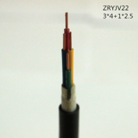翼航优质线缆ZRYJV22 0.6/1kV 3x4+1x2.5阻燃交联聚乙烯绝缘钢带铠装3+1芯聚氯乙烯护套电力电缆国标正品厂家直销