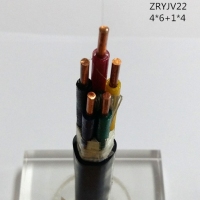 翼航优质线缆ZRYJV22 0.6/1kV 4x6+1x4阻燃交联聚乙烯绝缘钢带铠装4+1芯聚氯乙烯护套电力电缆国标正品厂家直销