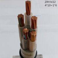翼航优质线缆ZRYJV22 0.6/1kV 4x10+1x6阻燃交联聚乙烯绝缘钢带铠装4+1芯聚氯乙烯护套电力电缆国标正品厂家直销