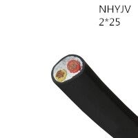 翼航线缆两芯耐火交联聚乙烯绝缘铜芯聚氯乙烯护套NHYJV 0.6/1kV 2x25电力电缆厂家直销国标正品