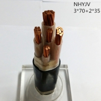 翼航优质线缆NHYJV 0.6/1kV 3x70+2x35 耐火交联聚乙烯绝缘3+2芯聚氯乙烯护套电力电缆国标正品厂家直销