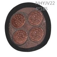 翼航耐火型线缆交联聚乙烯绝缘四芯钢带铠装铜芯聚氯乙烯护套NHYJV22  0.6/1kV  4x185电力电缆厂家直销国标正品