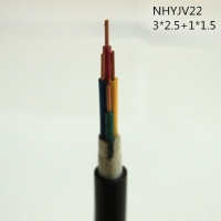 翼航优质线缆NHYJV22 0.6/1kV 3x2.5+1x1.5耐火交联聚乙烯绝缘3+1芯钢带铠装铜芯聚氯乙烯护套电力电缆厂家直销
