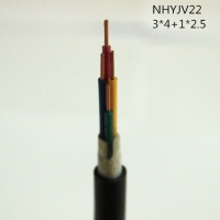翼航优质线缆NHYJV22 0.6/1kV 3x4+1x2.5耐火交联聚乙烯绝缘3+1芯钢带铠装铜芯聚氯乙烯护套电力电缆厂家直销