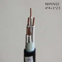 翼航线缆国标正品NHYJV22 0.6/1kV 4x4+1x2.5耐火交联聚乙烯绝缘4+1芯钢带铠装铜芯聚氯乙烯护套电力优质电缆厂家直销
