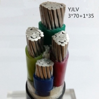 翼航线缆国标正品YJLV 0.6/1kV 3x70+1x35交联聚乙烯绝缘铝芯聚...
