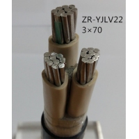 翼航线缆厂家直销ZRYJLV22 0.6/1kV 3*70²阻燃交联聚乙烯绝缘钢...