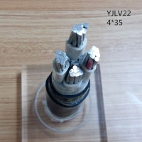 翼航线缆厂家直销YJLV22 0.6/1kV 4x35铝芯交联聚乙烯绝缘四芯钢带...