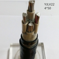翼航线缆厂家直销YJLV22 0.6/1kV 4x50铝芯交联聚乙烯绝缘四芯钢带铠装聚氯乙烯护套电力电缆国标正品
