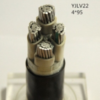 翼航线缆厂家直销YJLV22 0.6/1kV 4x95铝芯交联聚乙烯绝缘四芯钢带...