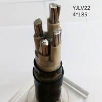  翼航线缆厂家直销YJLV22 0.6/1kV 4x185铝芯交联聚乙烯绝缘四芯钢带铠装聚氯乙烯护套电力电缆国标正品