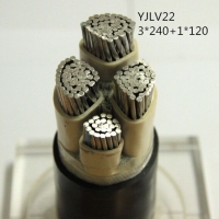 翼航线缆国标正品YJLV22 0.6/1kV 3x240+1x120 铝芯交联聚乙烯绝缘3+1芯钢带铠装聚氯乙烯护套电力电缆厂家直销