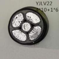 翼航线缆厂家直销YJLV22 0.6/1kV  4x10+1x6 铝芯交联聚乙烯绝缘4+1芯钢带铠装聚氯乙烯护套电力电缆国标正品