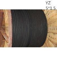供应翼航线缆YZ 5*1.5 电缆中型橡套软电缆优质正品足方足米