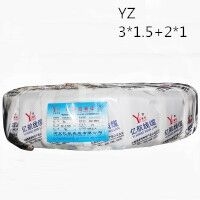 供应翼航线缆YZ 3*1.5+2*1 电缆中型橡套软电缆优质正品足方足米