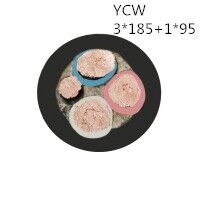 供应翼航线缆YCW 3*185+1*95 国标铜芯重型通用橡套电缆 足方足米