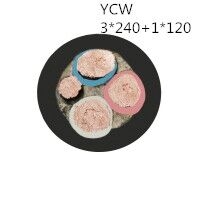 供应翼航线缆YCW 3*240+1*120 国标铜芯重型通用橡套电缆 足方足米