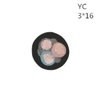 供应翼航线缆YC 3*16 优质正品铜芯重型通用橡套电缆足方足米
