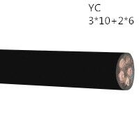 供应翼航线缆YC 3*10+2*6 优质正品铜芯重型通用橡套电缆足方足米