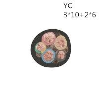 供应翼航线缆YC 3*10+2*6 优质正品铜芯重型通用橡套电缆足方足米
