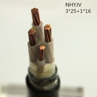 翼航3+1芯线缆厂家直销NHYJV 0.6/1kV 3*25+1*16耐火交联聚...