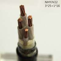 翼航3+1芯耐火型线缆交联聚乙烯绝缘钢带铠装铜芯聚氯乙烯护套NHYJV22 0....
