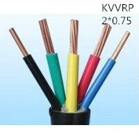 供应上海志惠KVVRP 2*0.75 多芯黑色屏蔽线 足方足米 保质保量