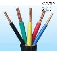 供应上海志惠KVVRP 5*0.3 多芯黑色屏蔽线 足方足米 保质保量