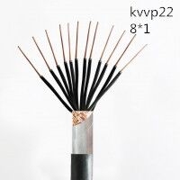 供应翼航线缆KVVP22 8*1 铜芯钢带铠装编织屏蔽控制电缆 足方足米 保质保...