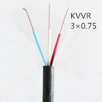供应上海志惠KVVR 3×0.75   450/750V 多芯黑色护套线 厂家直销 国标正品