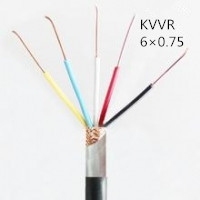 供应上海志惠KVVR 6*0.75 多芯黑色护套线 足方足米 保质保量