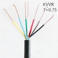 供应上海志惠KVVR 7*0.75 多芯黑色护套线 足方足米 保质保量