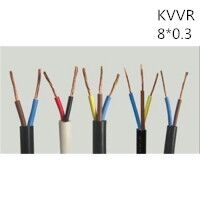 供应上海志惠KVVR 8*0.3 多芯黑色护套线 足方足米 保质保量