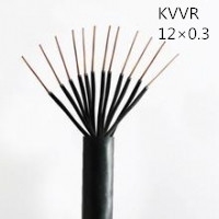 供应上海志惠KVVR 12*0.3 多芯黑色护套线 足方足米 保质保量