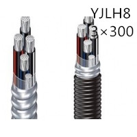 供应翼航YJLH8 3*300 铝合金带联锁裸铠装电力电缆 足方足米 保质保量