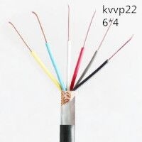 供应翼航线缆KVVP22 6*4 铜芯钢带铠装编织屏蔽控制电缆 足方足米 保质保量