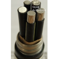 供应翼航YJLH8 4*35+1*16 铝合金联锁裸铠装电力电缆 足方足米