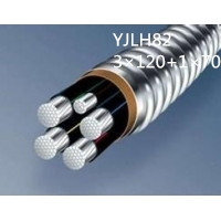 供应翼航YJLH82 3*120+1*70 铝合金带铠装聚氯乙烯护套足方足米