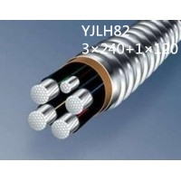 供应翼航YJLH82 3*240+1*120 铝合金带铠装聚氯乙烯护套足方足米