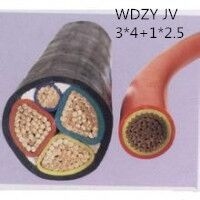 供应翼航WDZYJV 3*4+1*2.5 铜芯低烟无卤优质电力电缆 足方足米  