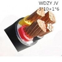 供应翼航WDZYJV 3*10+1*6 铜芯低烟无卤优质电力电缆 足方足米