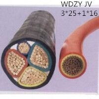 供应翼航WDZYJV 3*25+1*16 铜芯低烟无卤优质电力电缆 足方足米  