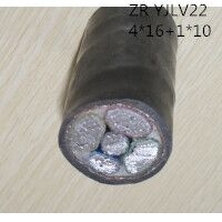 供应翼航ZR-YJLV22 4×16+1×10  铝芯交联聚乙烯绝缘钢带铠装聚氯...