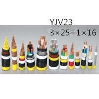供应翼航线缆YJV23 3*25+1*16 铜芯钢带铠装优质电力电缆  足方足米...