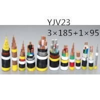供应翼航线缆YJV23 3×185+1×95  铜芯钢带铠装优质电力电缆  足方...