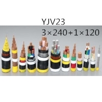 供应翼航线缆YJV23 3*240+1*120 铜芯钢带铠装优质电力电缆  足方足米 保质保量